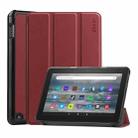 For Amazon Fire 7 12th 2022 ENKAY Smart Leather Tablet Case(Rose) - 1