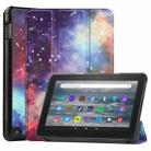 For Amazon Fire 7 12th 2022 JSM Smart Leather Tablet Case(Galaxy) - 1