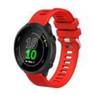 For Garmin Forerunner 158 20mm Silicone Twill Watch Band(Red) - 1