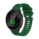 For Garmin Forerunner 158 20mm Silicone Twill Watch Band(Green) - 1