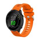 For Garmin VivoMove Luxe 20mm Silicone Twill Watch Band(Orange) - 1