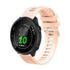 For Garmin VivoMove Luxe 20mm Silicone Twill Watch Band(Sand Pink) - 1