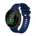 For Garmin Vivoactive3 Music 20mm Silicone Twill Watch Band(Midnight Blue) - 1