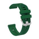For Samsung Galaxy Watch 4 40mm 20mm Silicone Twill Watch Band(Green) - 2