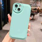 For iPhone 12 Pro Max Liquid Airbag Decompression Phone Case(Light Cyan) - 1
