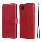 For Samsung Galaxy A03 Core JUNSUNMAY  Calf Texture Leather Phone Case(Red) - 1