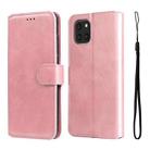 For Samsung Galaxy A03 166mm EU Version JUNSUNMAY Calf Texture Leather Phone Case(Pink) - 1