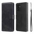 For Samsung Galaxy A13 4G JUNSUNMAY Calf Texture Leather Phone Case(Black) - 1