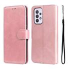 For Samsung Galaxy A33 5G JUNSUNMAY Calf Texture Leather Phone Case(Pink) - 1