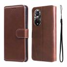 For Honor 50 Pro / Huawei Nova 9 Pro JUNSUNMAY  Calf Texture Leather Phone Case(Brown) - 1