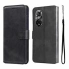 For Honor 50 Pro / Huawei Nova 9 Pro JUNSUNMAY  Calf Texture Leather Phone Case(Black) - 1