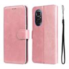 For Honor 50 SE / Huawei Nova 9 SE JUNSUNMAY Calf Texture Leather Phone Case(Pink) - 1