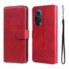 For Honor 50 SE / Huawei Nova 9 SE JUNSUNMAY Calf Texture Leather Phone Case(Red) - 1