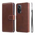 For Honor 50 SE / Huawei Nova 9 SE JUNSUNMAY Calf Texture Leather Phone Case(Brown) - 1