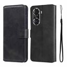 For Honor 60 Pro JUNSUNMAY Calf Texture Leather Phone Case(Black) - 1