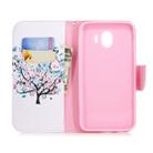 Colored Drawing Pattern Horizontal Flip Leather Case for Samsung Galaxy J4,with Holder & Card Slots & Wallet(Tree) - 1
