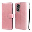 For Honor 60 JUNSUNMAY Calf Texture Leather Phone Case(Pink) - 1