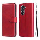 For Honor 60 JUNSUNMAY Calf Texture Leather Phone Case(Red) - 1