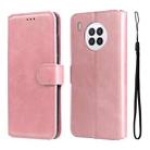 For Honor 50 Lite 5G / Huawei Nova 8i JUNSUNMAY Calf Texture Leather Phone Case(Pink) - 1