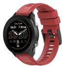 For Garmin Forerunner 955 22mm Solid Color Silicone Watch Band(Red) - 1