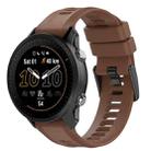 For Garmin Forerunner 955 22mm Solid Color Silicone Watch Band(Coffee Color) - 1