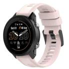 For Garmin Forerunner 955 22mm Solid Color Silicone Watch Band(Sand Pink) - 1