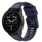 For Garmin Forerunner 955 22mm Solid Color Silicone Watch Band(Dark Blue) - 1