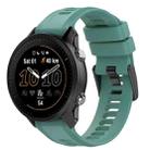 For Garmin Forerunner 955 22mm Solid Color Silicone Watch Band(Pine Green) - 1