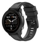 For Garmin Instinct 2 22mm Solid Color Silicone Watch Band(Black) - 1