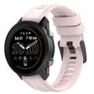 For Garmin Instinct 22mm Solid Color Silicone Watch Band(Sand Pink) - 1