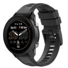 For Garmin Fenix 6 GPS 22mm Solid Color Silicone Watch Band(Black) - 1