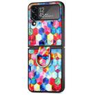 For Samsung Galaxy Z Flip4 JUNSUNMAY Color Painting Ring Folding Phone Case(Magic Space) - 1