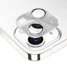 For iPhone 14 / 14 Plus ENKAY Aluminium Alloy Tempered Glass Lens Cover Film(Silver) - 1