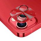 For iPhone 14 / 14 Plus ENKAY Aluminium Alloy Tempered Glass Lens Cover Film (Red) - 1