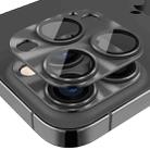 ENKAY Aluminium Alloy Tempered Glass Lens Cover Film For iPhone 14 Pro / 14 Pro Max(Black) - 1