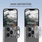 ENKAY Aluminium Alloy Tempered Glass Lens Cover Film For iPhone 14 Pro / 14 Pro Max(Black) - 5