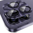 ENKAY Aluminium Alloy Tempered Glass Lens Cover Film For iPhone 14 Pro / 14 Pro Max(Purple) - 1
