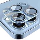 ENKAY Aluminium Alloy Tempered Glass Lens Cover Film For iPhone 14 Pro / 14 Pro Max (Sierra Blue) - 1