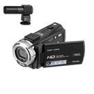 V12 3.0 inch Rotatable LCD Screen 20MP 16X Digital Zoom 1080P Recording Video Camera Camcorder, Model:Standard + Microphone - 1