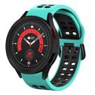 For Samsung Galaxy Watch 5  40mm 20mm Breathable Two-Color Silicone Watch Band(Water Duck+Black) - 1