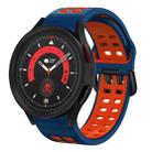 For Samsung Galaxy Watch 5  40mm 20mm Breathable Two-Color Silicone Watch Band(Midnight Blue+Red) - 1