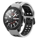 For Samsung Galaxy Watch 5 Pro  45mm 20mm Breathable Two-Color Silicone Watch Band(White+Black) - 1