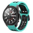 For Samsung Galaxy Watch 5 Pro  45mm 20mm Breathable Two-Color Silicone Watch Band(Water Duck+Black) - 1