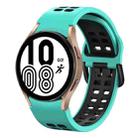 For Samsung Galaxy Watch 4 40mm 20mm Breathable Two-Color Silicone Watch Band(Water Duck+Black) - 1