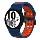For Samsung Galaxy Watch 4 40mm 20mm Breathable Two-Color Silicone Watch Band(Midnight Blue+Red) - 1