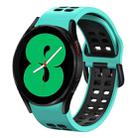 For Samsung Galaxy Watch 4 44mm 20mm Breathable Two-Color Silicone Watch Band(Water Duck+Black) - 1