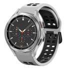 For Samsung Galaxy Watch 4 Classic 46mm 20mm Breathable Two-Color Silicone Watch Band(White+Black) - 1