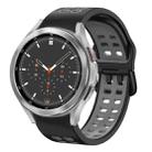 For Samsung Galaxy Watch 4 Classic 46mm 20mm Breathable Two-Color Silicone Watch Band(Black+Grey) - 1