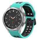 For Samsung Galaxy Watch 4 Classic 46mm 20mm Breathable Two-Color Silicone Watch Band(Water Duck+Black) - 1