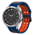 For Samsung Galaxy Watch 4 Classic 46mm 20mm Breathable Two-Color Silicone Watch Band(Midnight Blue+Red) - 1